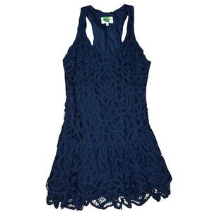 Gilly Hicks Navy Crochet Lace Racerback Dress, Small (2-4)